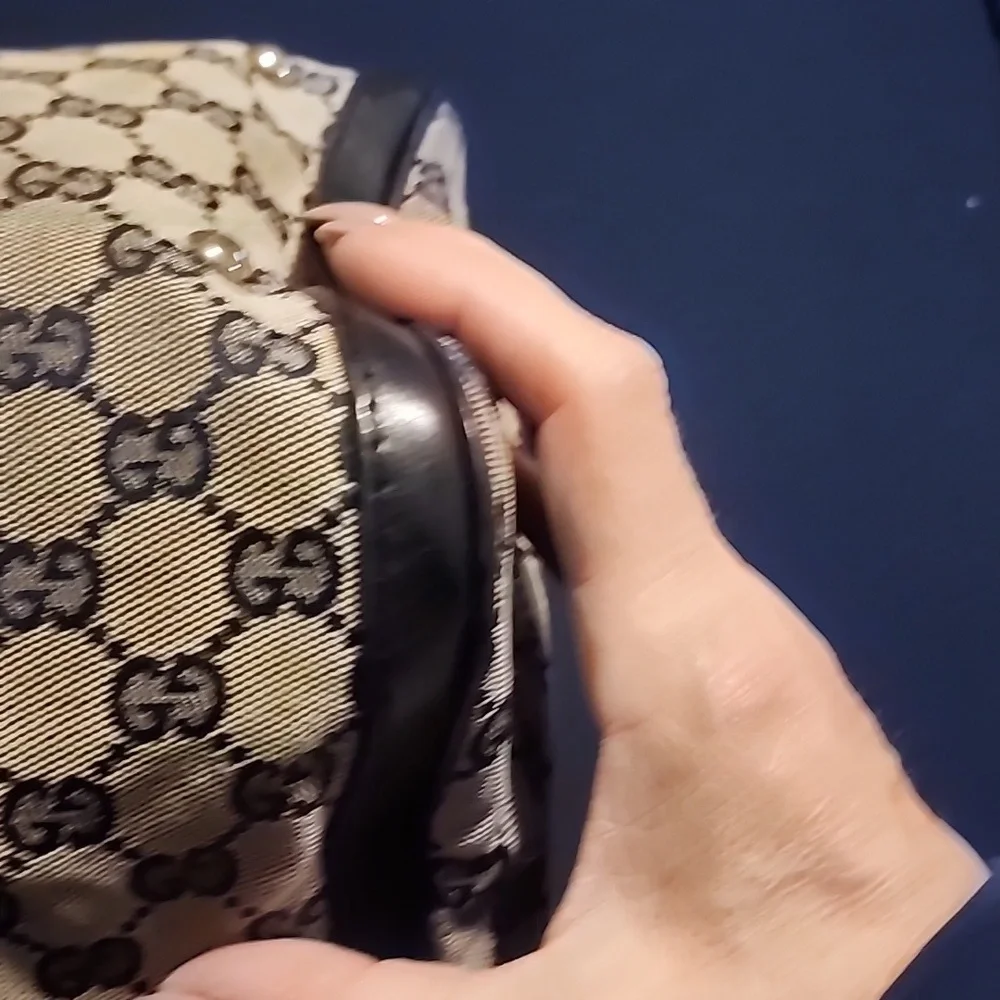 Gucci Blue and Red Stripe Monogram Bag - Picture 11 of 16